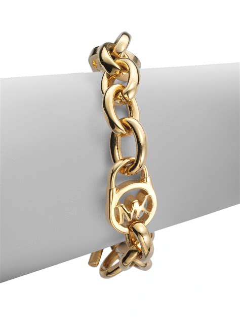 michael kors gold and silver bracelet|michael kors bracelet with lock.